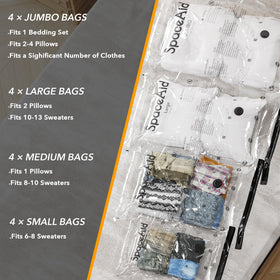 SpaceAid large bags 24x32 inches ideal for blankets and coats.