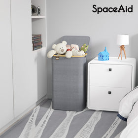 SpaceAid grey laundry hamper in bedroom or bathroom interiors