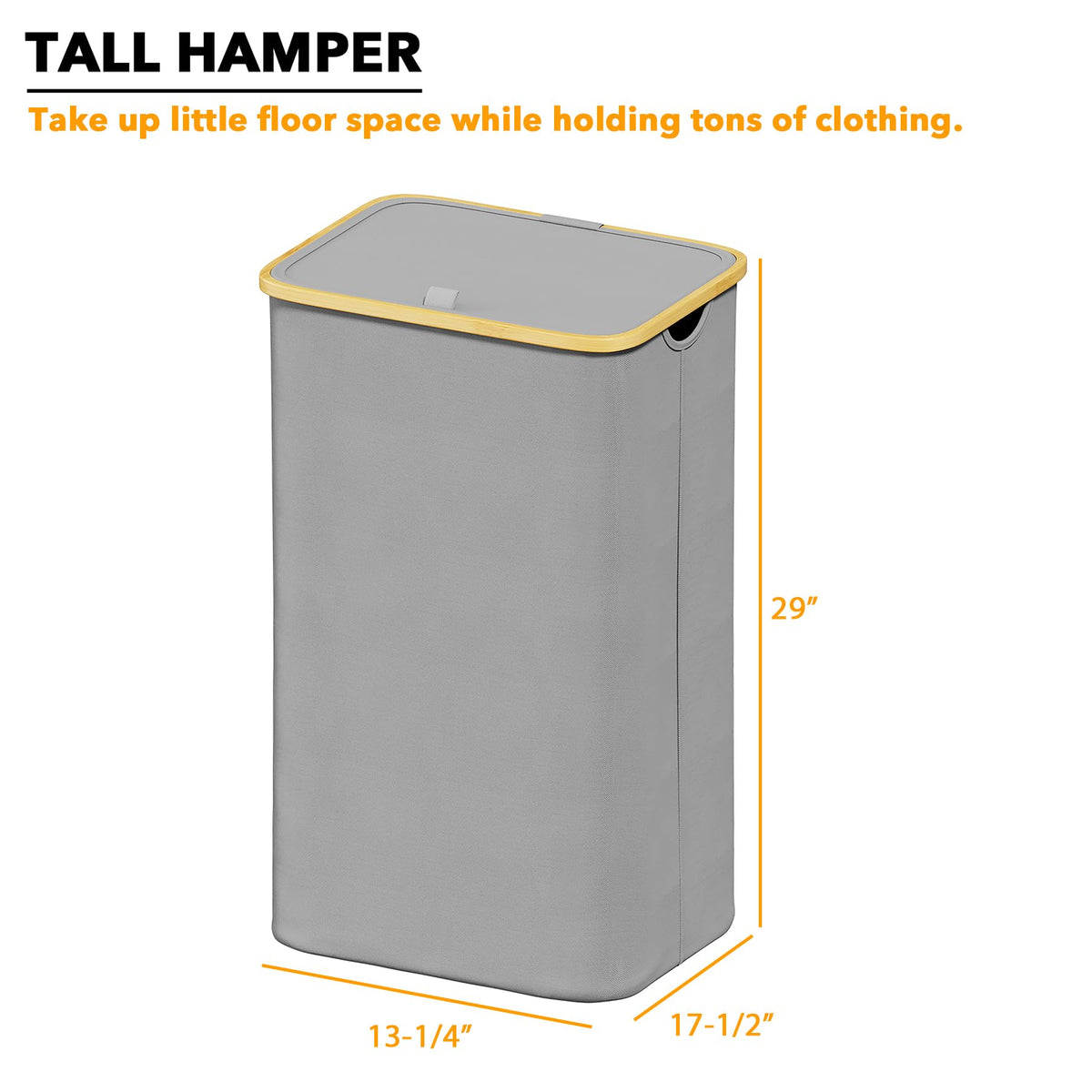 SpaceAid lid-equipped laundry hamper protects laundry from dust and smells during storage.