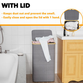 SpaceAid laundry hamper structured-frame stays upright during use