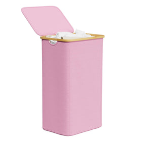 SpaceAid laundry hamper with lid 110L keeps odors contained and clothes organized.