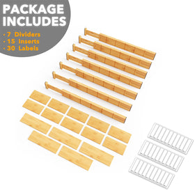 SpaceAid natural bamboo divider collection blends with most decors.