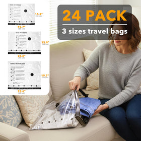 SpaceAid rechargeable pump, travel-friendly and quick for on-the-go packing.