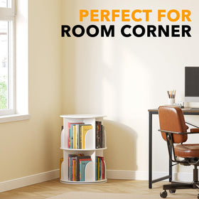SpaceAid spinning bookcase tower with accessible display for favorites.