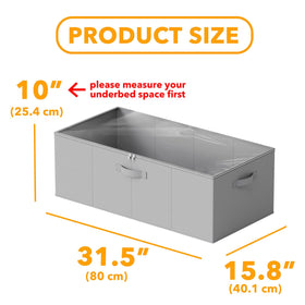 SpaceAid sturdy fabric under-bed organizer in gray for seasonal clothes