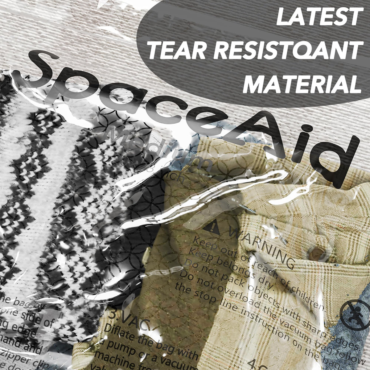 SpaceAid travel roll-up bags 16x24 inches for quick compact packing.