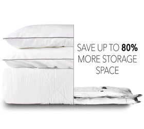 SpaceAid bags neatly compress blankets, reducing bulk for travel or storage.