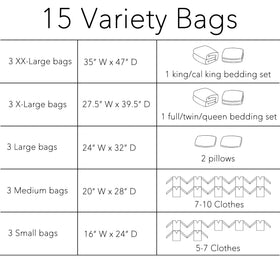 SpaceAid bags store clothes compactly, freeing wardrobe space.