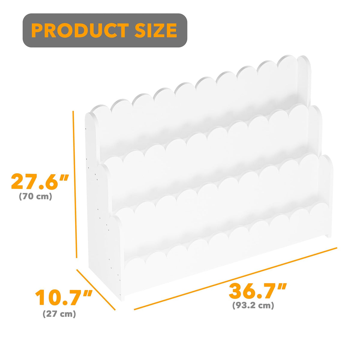 SpaceAid 36.7-inch wide shelf fits compact spaces in classrooms.