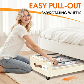 SpaceHacks large-capacity under-bed drawers store clothes, toys, and more
