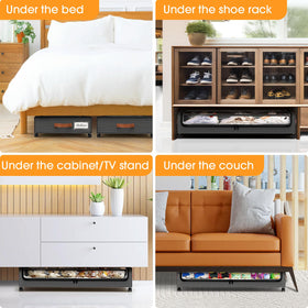 SpaceHacks under bed storage with easy assembly for fast setup