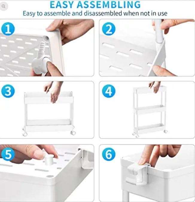 SPACEKEEPER durable plastic white finish blends with home decor.
