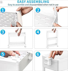 SPACEKEEPER durable plastic white finish blends with home decor.