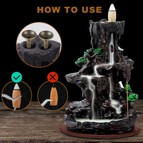 SPACEKEEPER incense burner compatible with cones and sticks for versatile use.