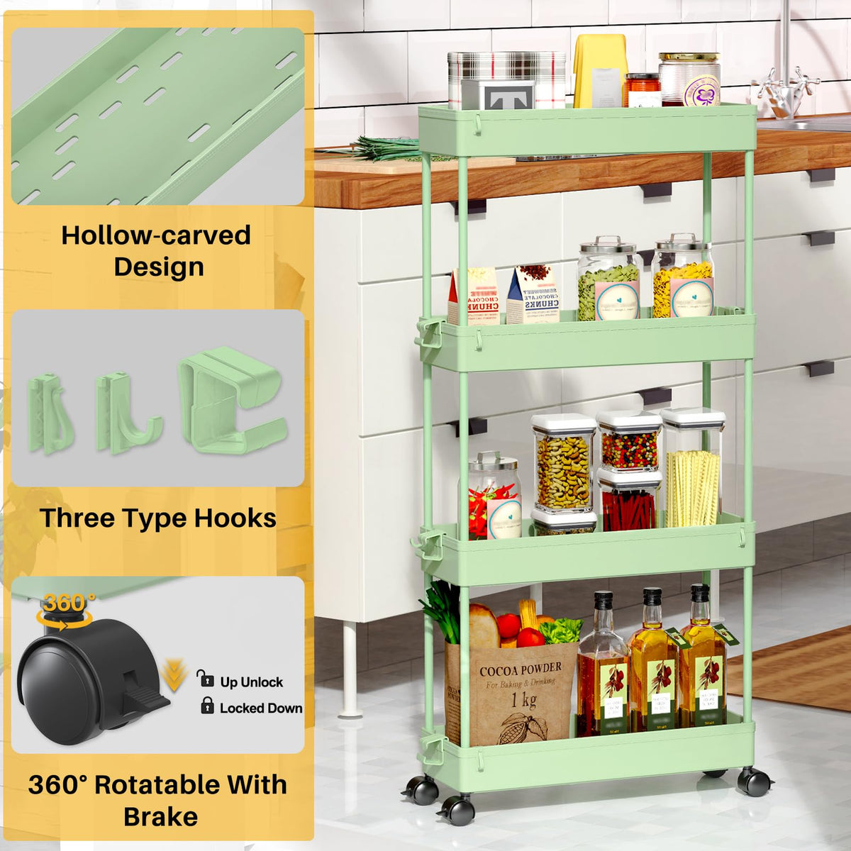 SPACEKEEPER Slim package compact size for easy transport and setup.