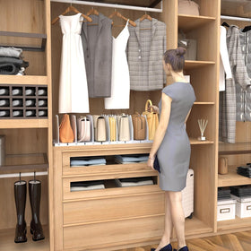 Spacekeeper two-pack closet organizers reduce clutter and boost visibility.