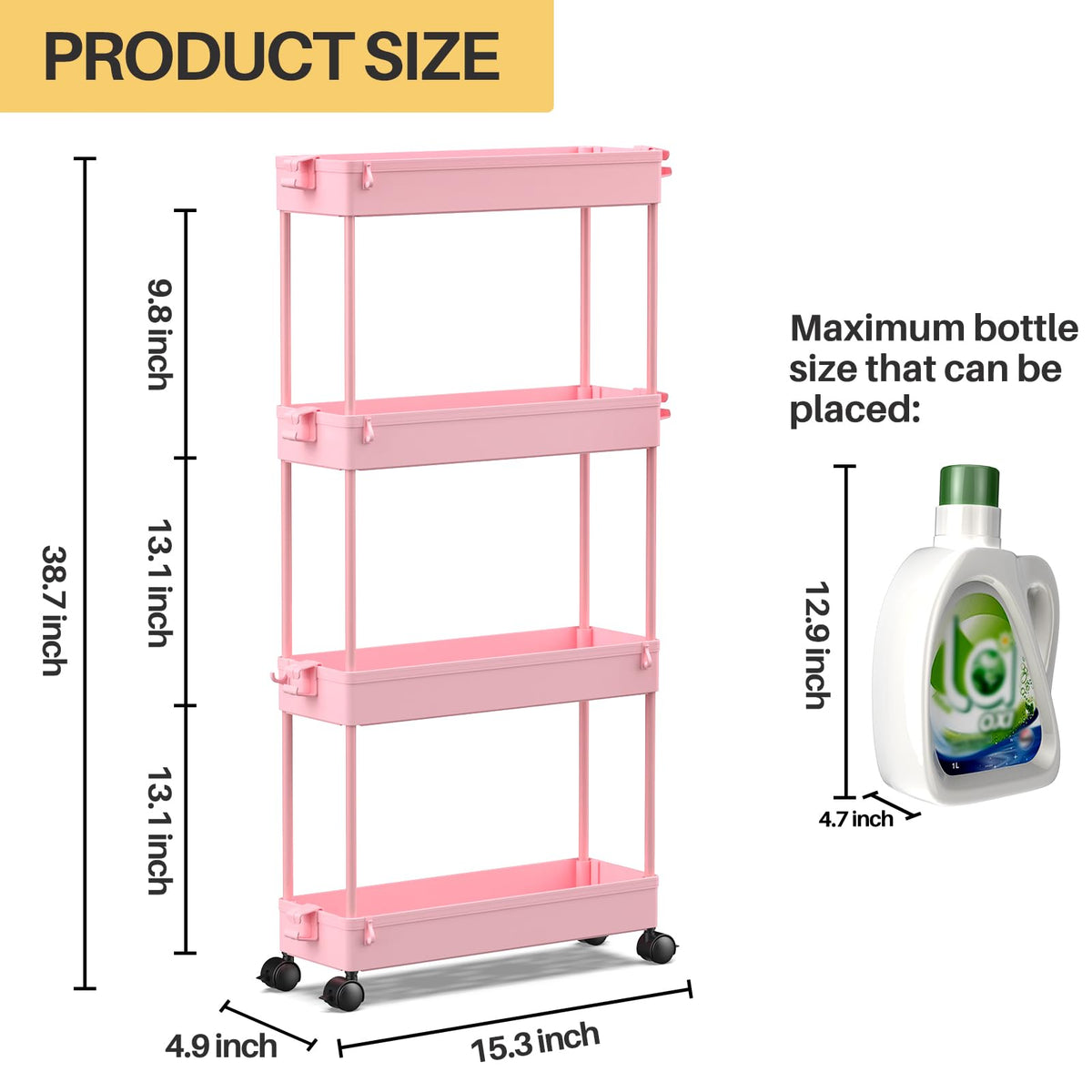 SpaceKEEPER wheels glide smoothly for easy mobility between rooms.