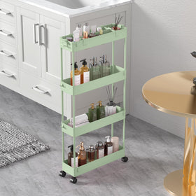 SPACELEAD Slim Storage Cart demonstrates a 4-tier compact design for tight spaces.