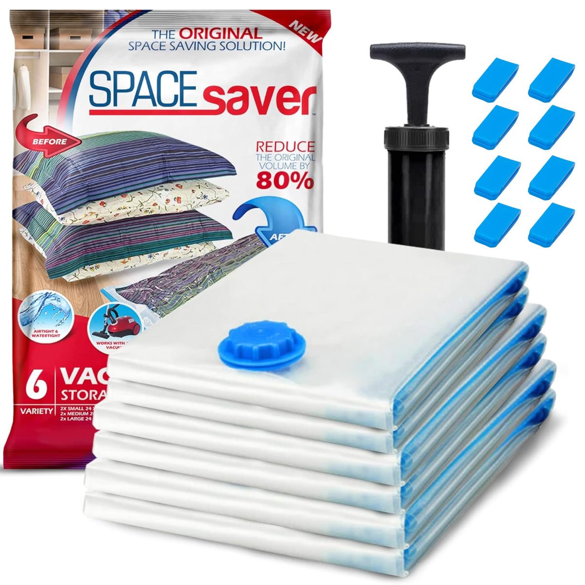 Spacesaver 6pack duvet bags reduce bulk for bulky bedding.