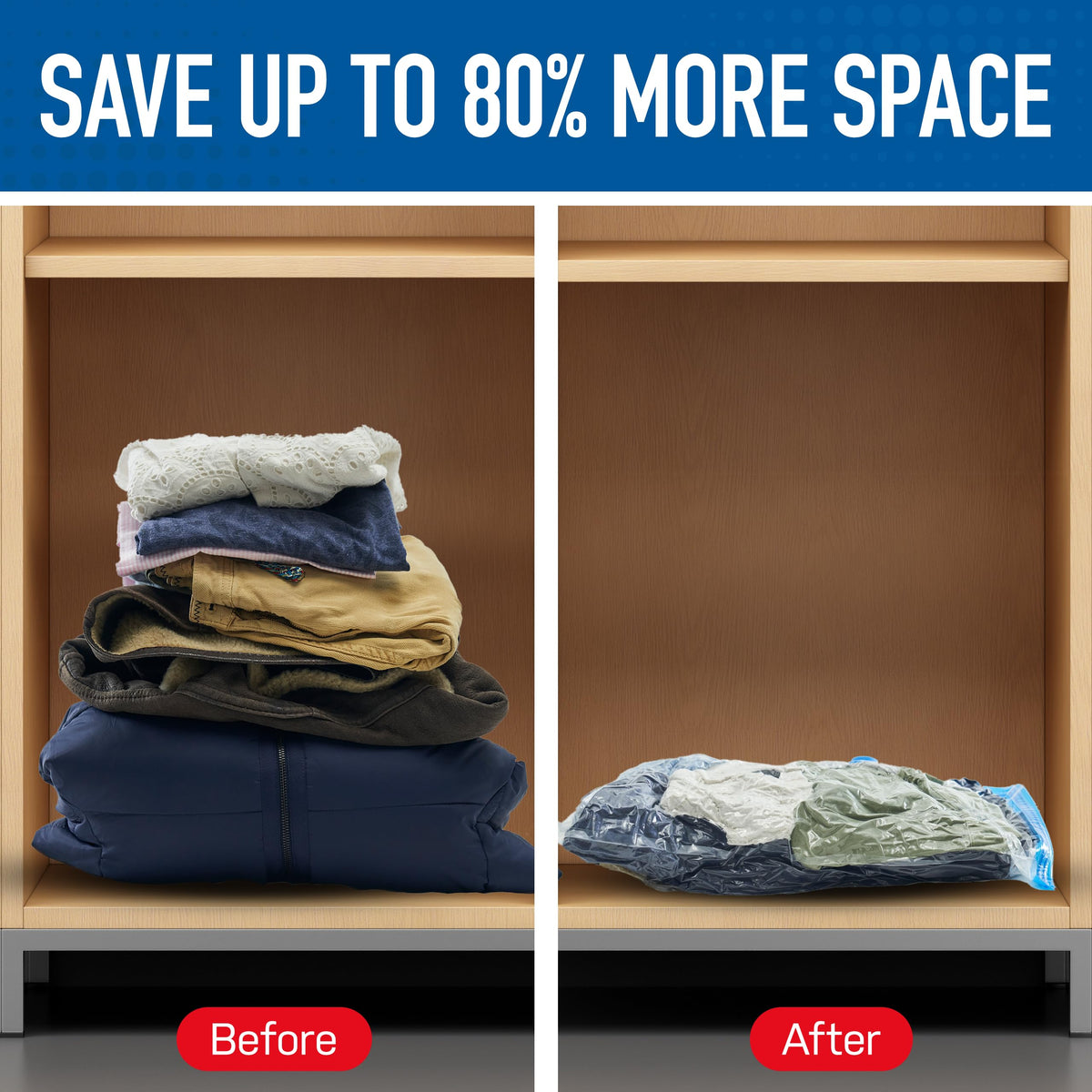Spacesaver bag for blankets sealing to protect from dust during storage