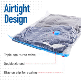 Spacesaver hand pump used with bags for quick portable compression