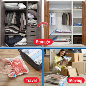 Spacesaver complete set enables easy storage, organization, and seasonal wardrobe rotation.