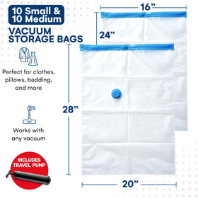 Spacesaver double zip seal provides airtight protection for fabrics.