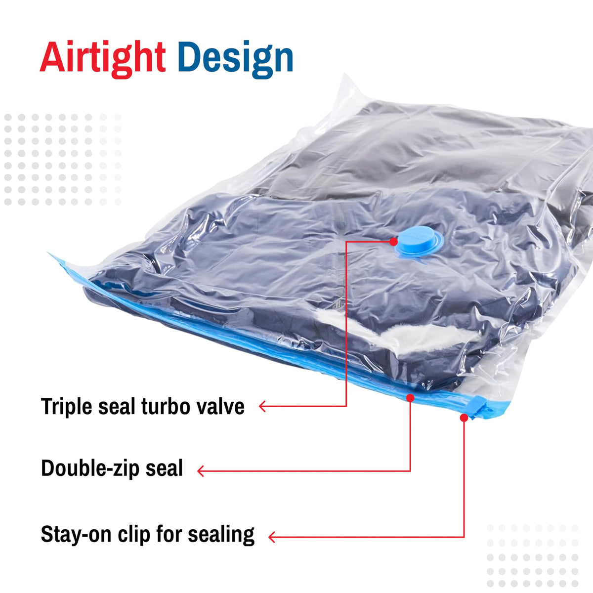 Spacesaver travel-ready bags simplify packing for trips and dorm rooms.