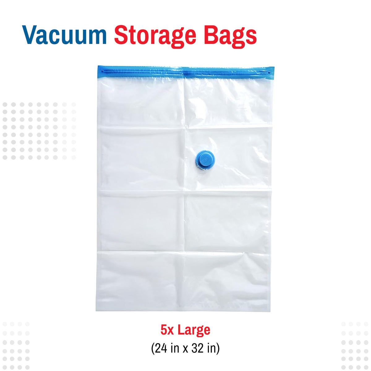 Spacesaver vacuum-seal bags for clothes maximize packing efficiency during moves.
