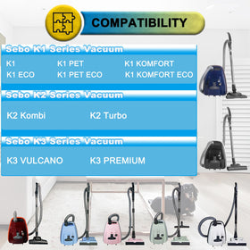 SpaceTent 6629AM bags compatible with Sebo K1, K2, and K3 models for reliable use.