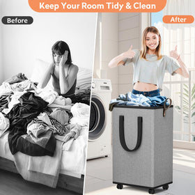 SpaceTrove collapsible design saves space in closets and dorm rooms.