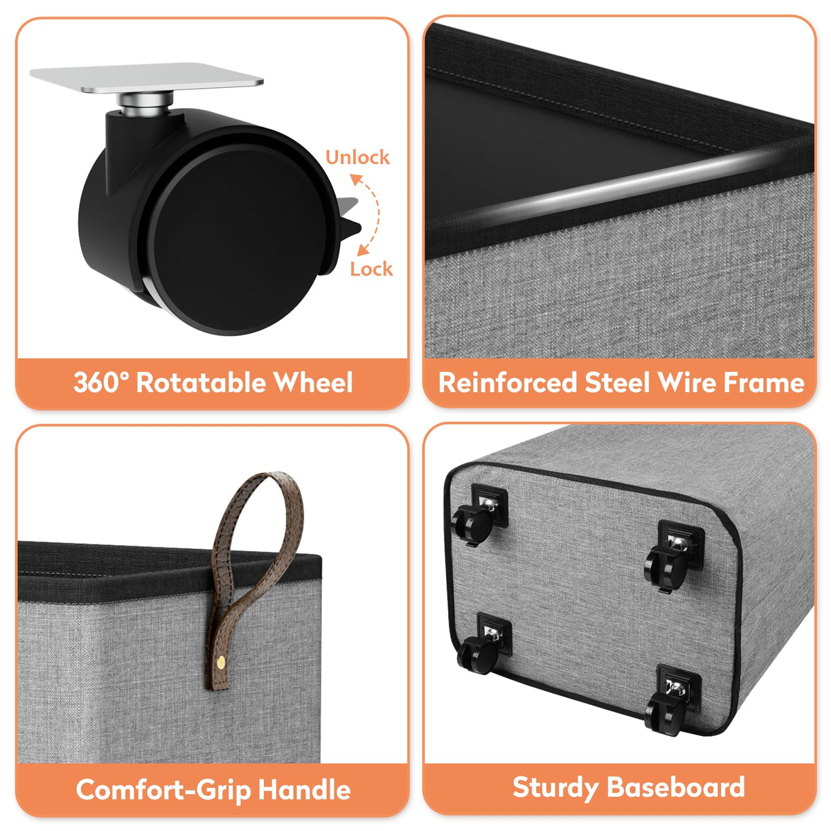 SpaceTrove leather-handle basket feels sturdy for carrying heavy loads.