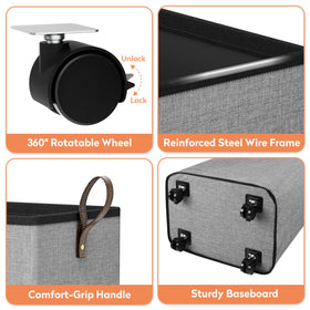 SpaceTrove leather-handle basket feels sturdy for carrying heavy loads.