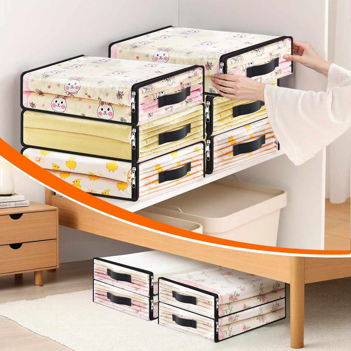 SpaceWhisper reinforced-handle enables easy one-finger lift even when full.