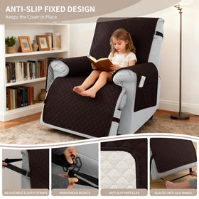 Sparaiz anti-slip recliner cover with straps stays in place