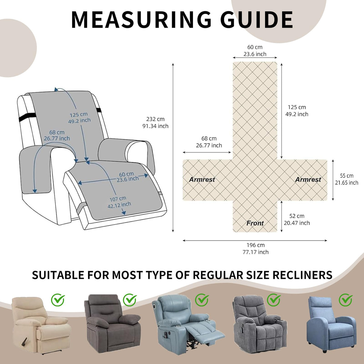 Sparaiz recliner cover with side pockets keeps essentials handy