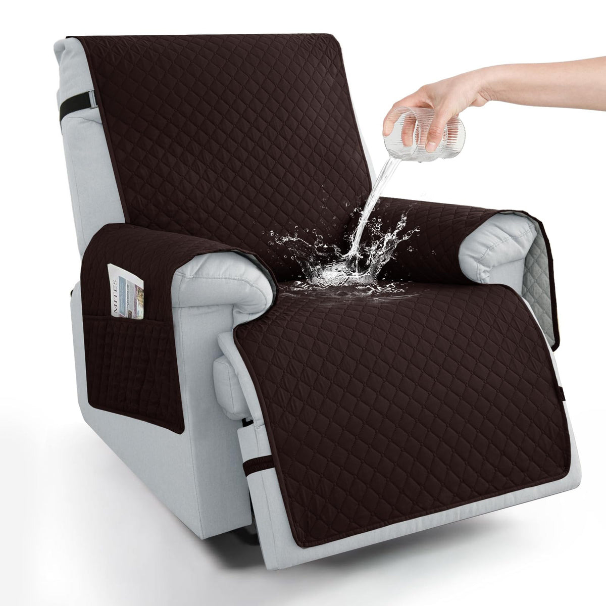 Sparaiz waterproof recliner cover on a chair protects from spills