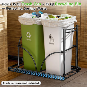 SPAXMAXTER fits two nine-gallon bins for recycling.