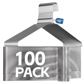SPECILITE 18-inch wire hangers in a 100-pack, ideal for larger coats and suits.
