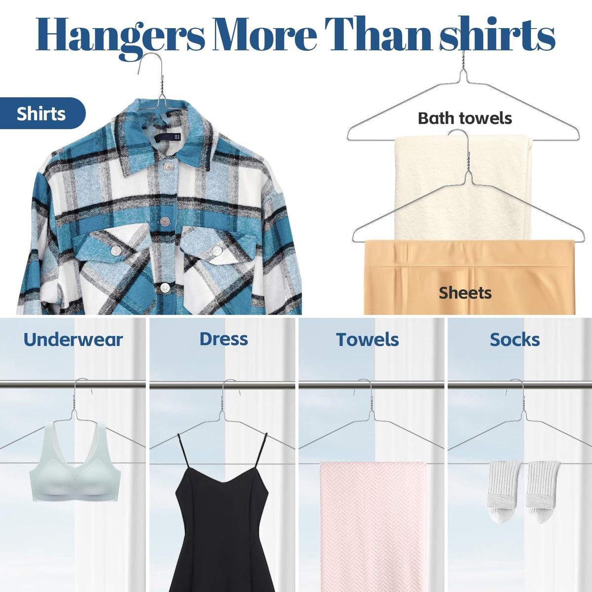 SPECILITE anti-scratch coat hangers protect garments from snags and tears.