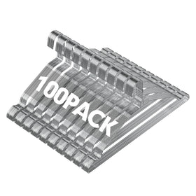 SPECILITE chrome metal hanger with chrome finish for secure clothing display.