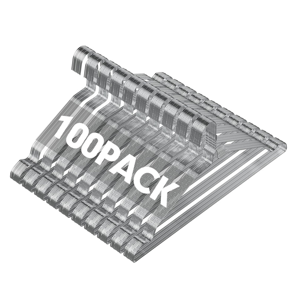 SPECILITE chrome metal hanger with chrome finish for secure clothing display.