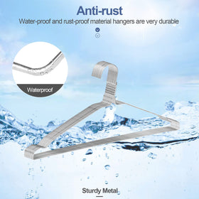 SPECILITE triangular-design hanger saves closet space for more outfits.