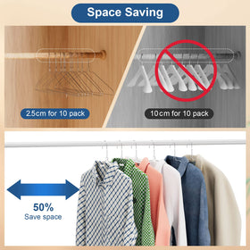 SPECILITE versatile hangers hold coats, suits, shirts, and more.