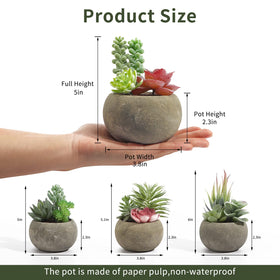 SPEPLA mini fake succulents in pots create realistic desk decor.
