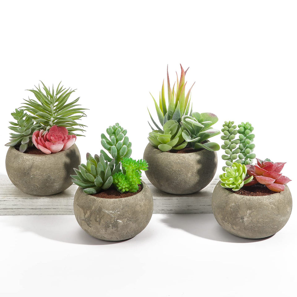 SPEPLA artificial succulents in pots brighten living rooms with maintenance-free color.