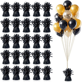 SPFYunion 25pc black balloon weights pack for cohesive, premium party decor
