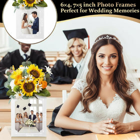 Spiareal graduation box centerpiece with 4x6 photos inside