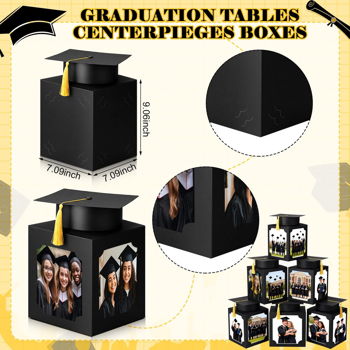 Spiareal photo box slot supports 6x4 and 7x5 photos
