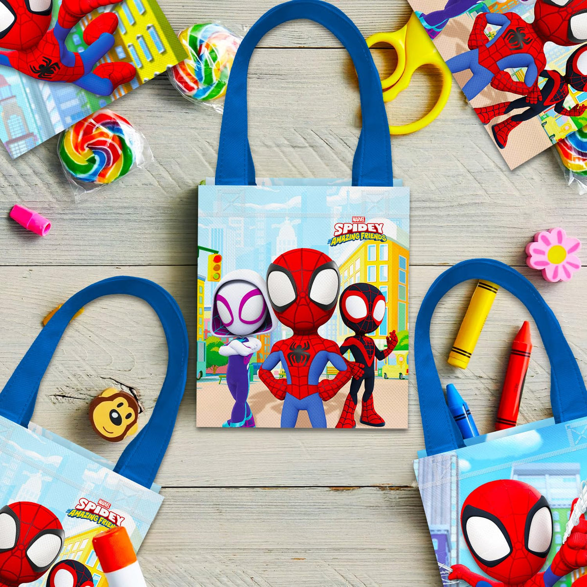 Spidey and His Amazing Friends reusable tote for Easter and classroom treats.